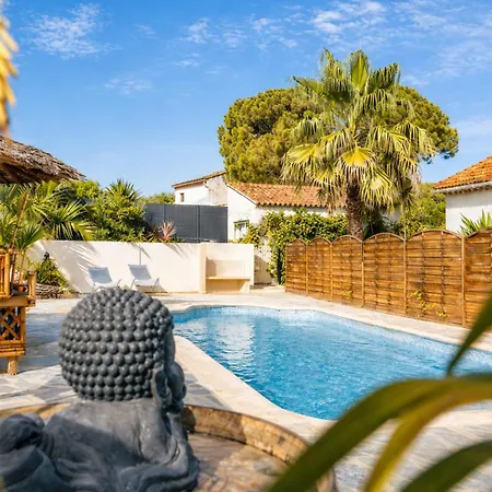 20m2- De La Nartelle 200m - Double Terrasse - Piscine Au Sel - Parking - Bbq - Check-in De 17h A 20h Maximum- Reve D'azur Maxime בית נופש סן-מקסים