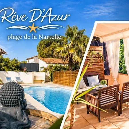 Vakantiehuis 20m2- De La Nartelle 200m - Double Terrasse - Piscine Au Sel - Parking - Bbq - Check-in De 15h A 20h Maximum- Reve D'azur Maxime Sainte-Maxime